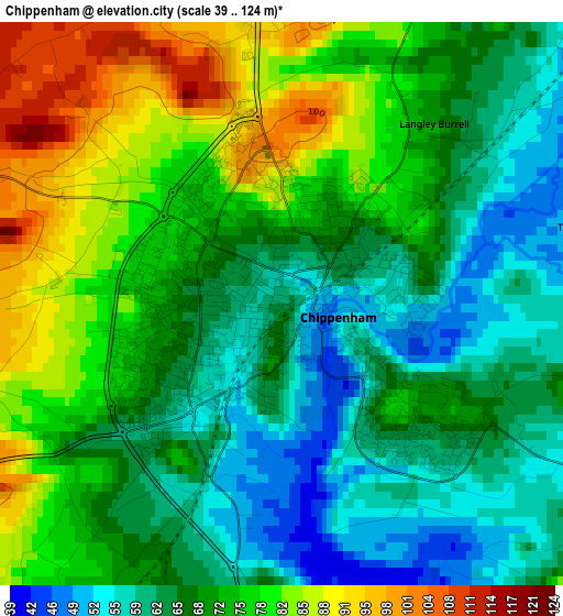 Chippenham elevation map