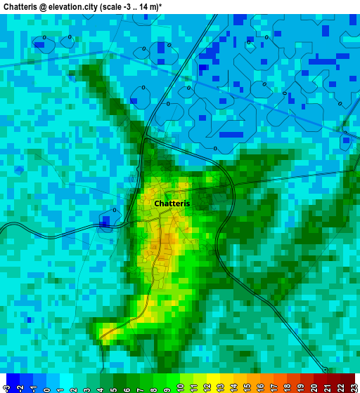 Chatteris elevation map