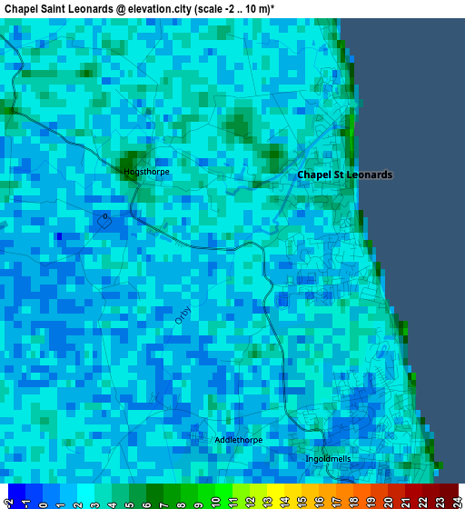 Chapel Saint Leonards elevation map