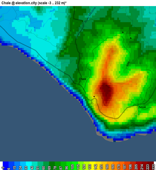 Chale elevation map