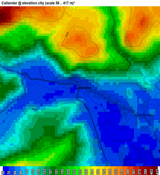 Callander elevation map