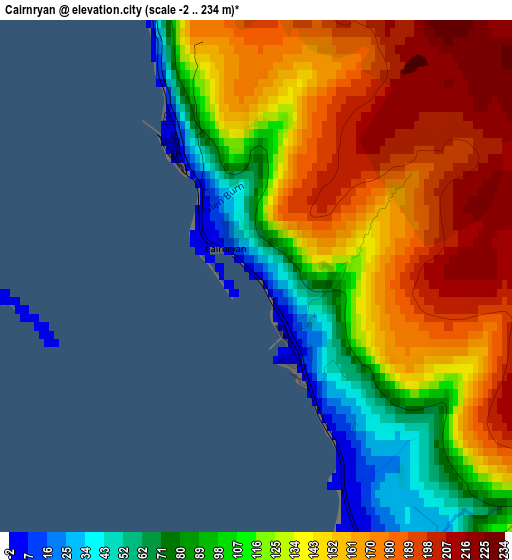 Cairnryan elevation map