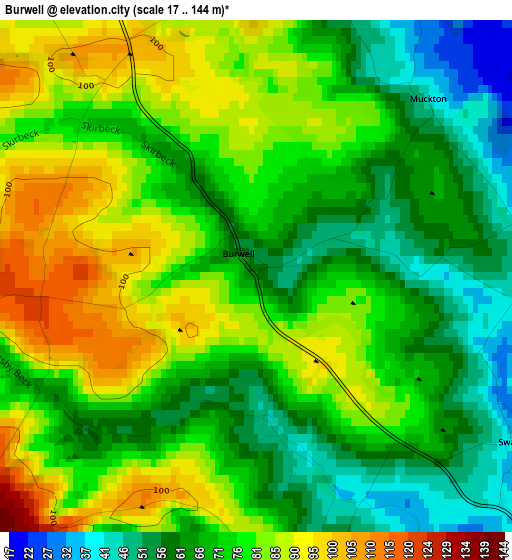 Burwell elevation map