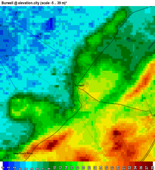 Burwell elevation map