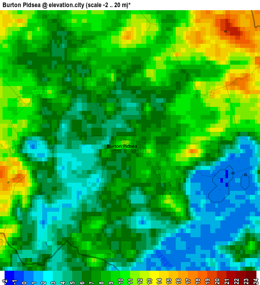 Burton Pidsea elevation map