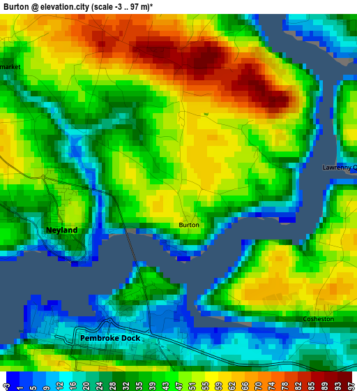 Burton elevation map