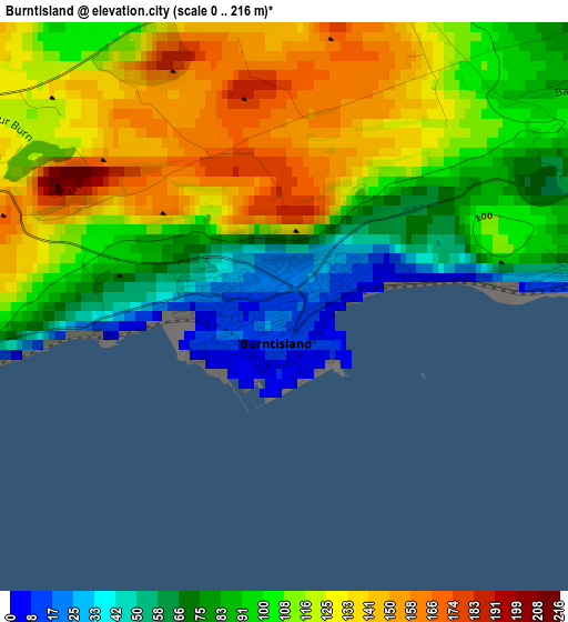 Burntisland elevation map