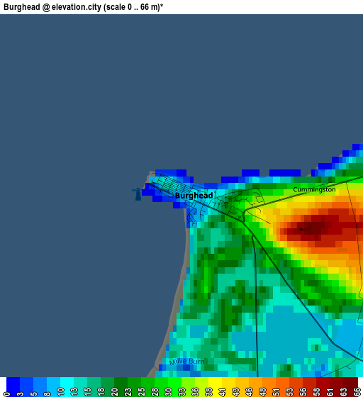 Burghead elevation map