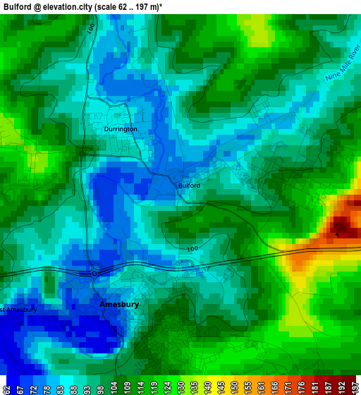 Bulford elevation map