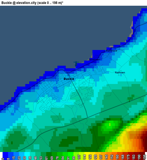 Buckie elevation map