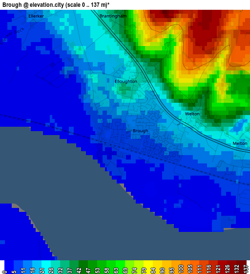 Brough elevation map