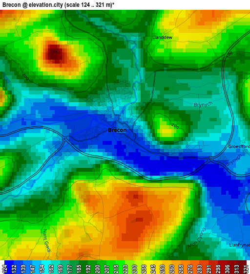 Brecon elevation map