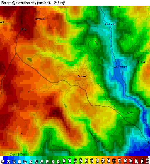 Bream elevation map