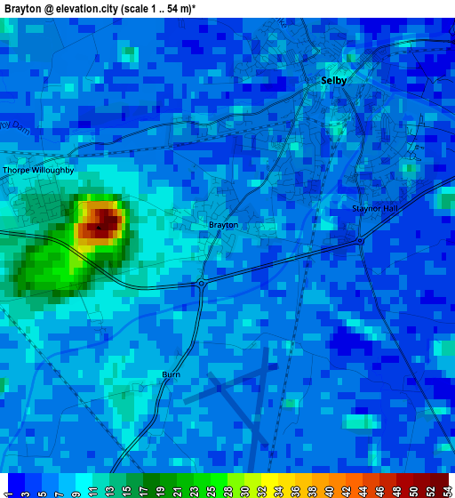 Brayton elevation map