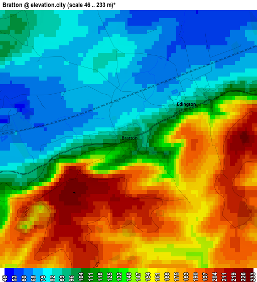 Bratton elevation map