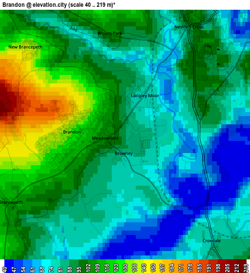 Brandon elevation map