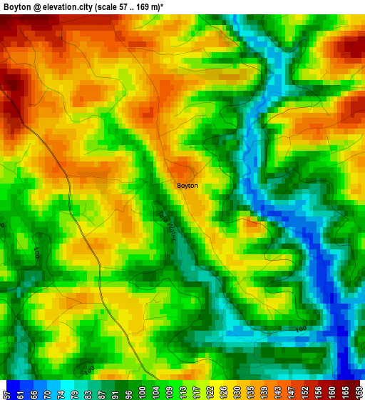 Boyton elevation map