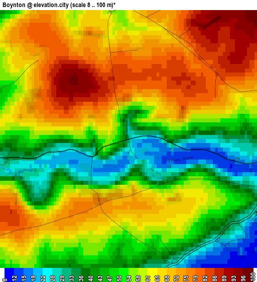 Boynton elevation map