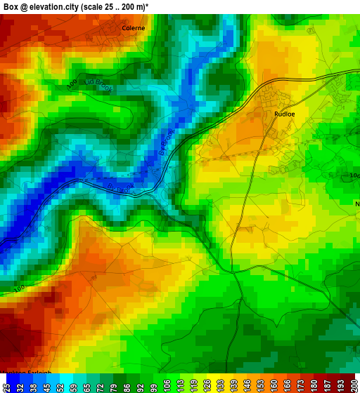 Box elevation map