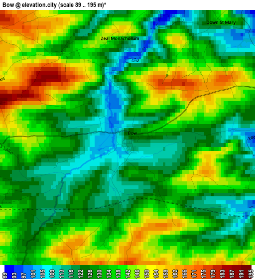 Bow elevation map