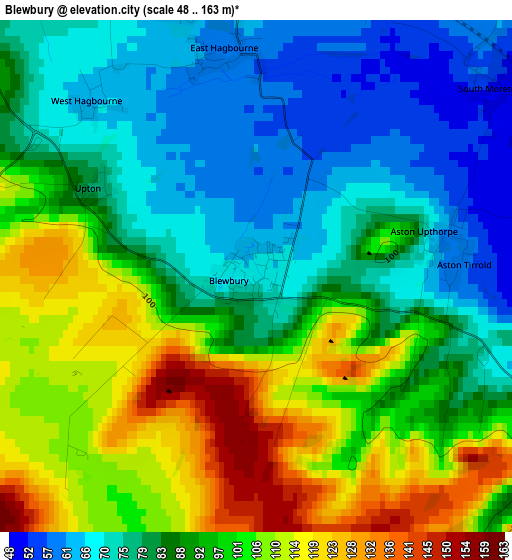 Blewbury elevation map