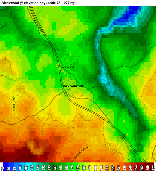 Blackwood elevation map