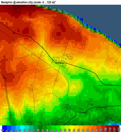 Bempton elevation map