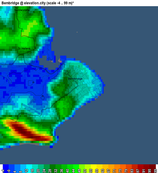 Bembridge elevation map