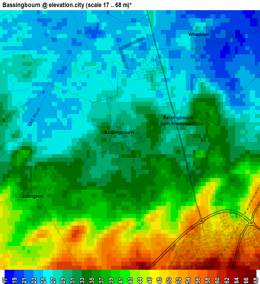 Bassingbourn elevation map