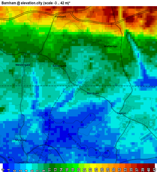 Barnham elevation map