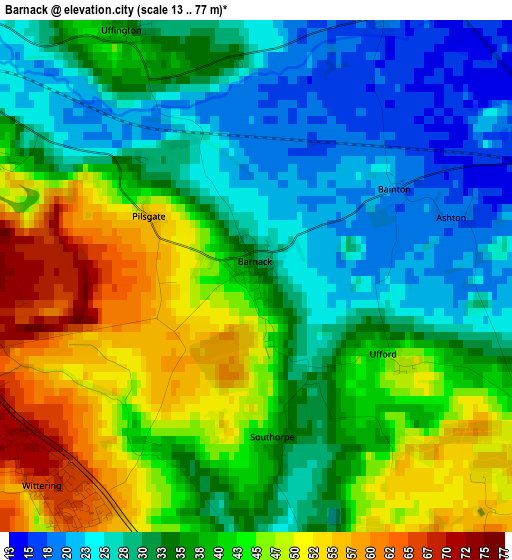 Barnack elevation map