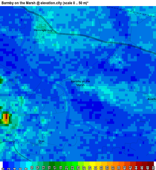 Barmby on the Marsh elevation map