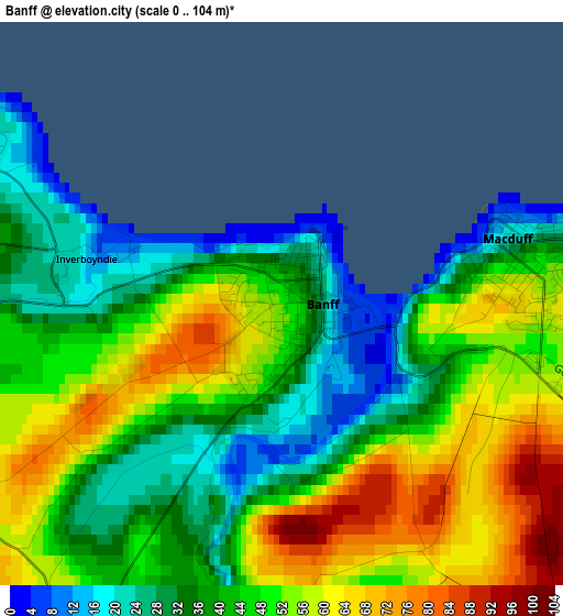 Banff elevation map