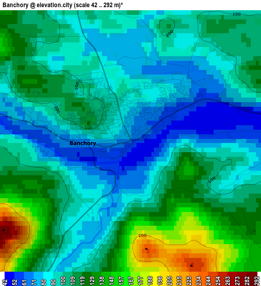 Banchory elevation map