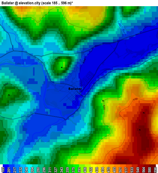 Ballater elevation map