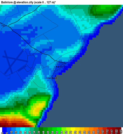 Balintore elevation map