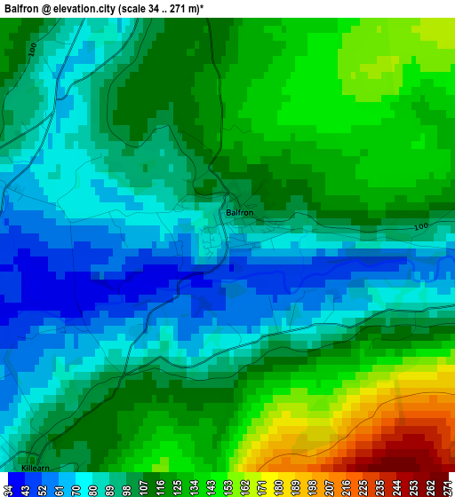 Balfron elevation map