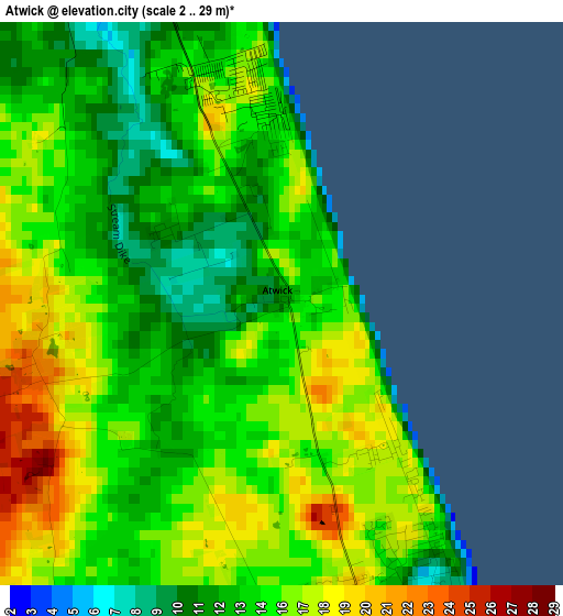 Atwick elevation map