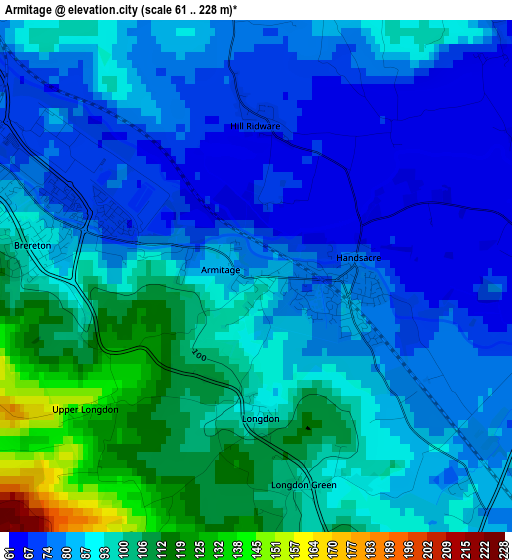 Armitage elevation map