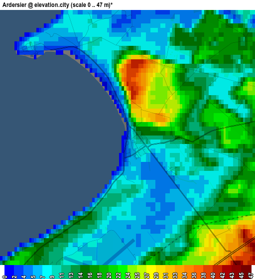 Ardersier elevation map