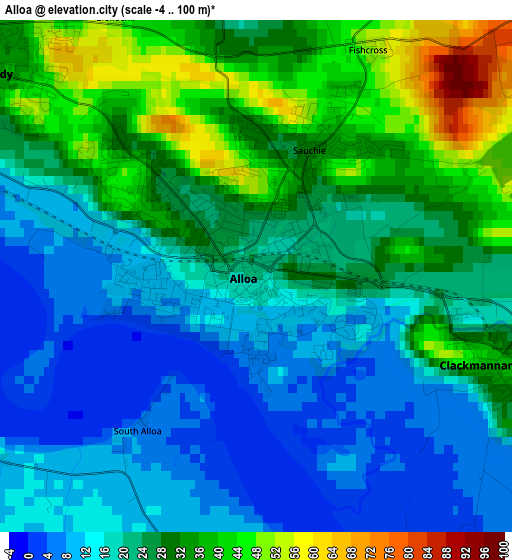 Alloa elevation map