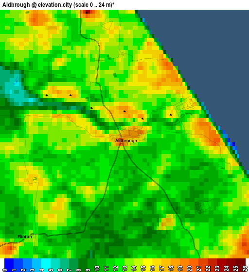 Aldbrough elevation map