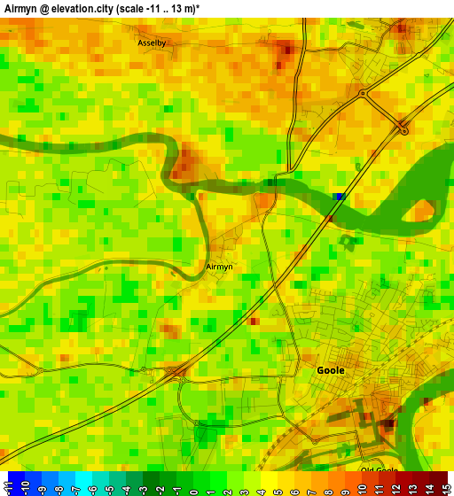 Airmyn elevation map