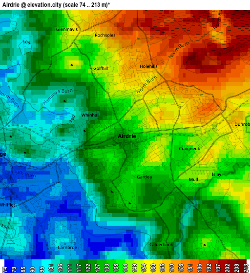 Airdrie elevation map