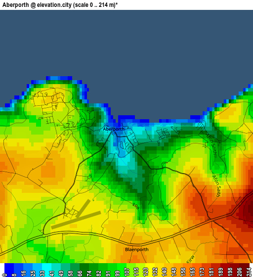 Aberporth elevation map