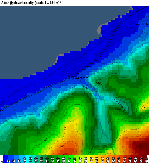 Aber elevation map