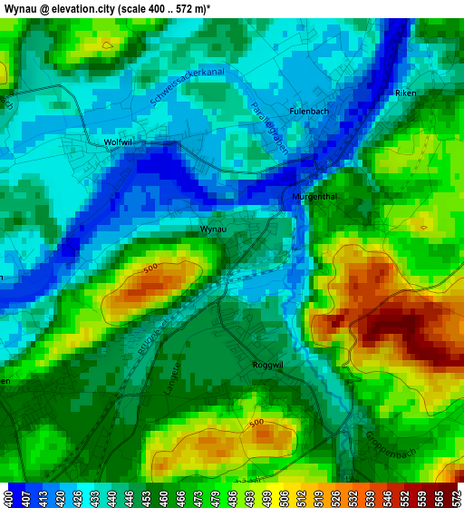 Wynau elevation map