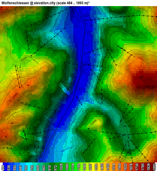 Wolfenschiessen elevation map