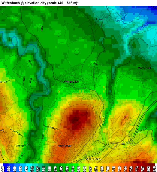 Wittenbach elevation map