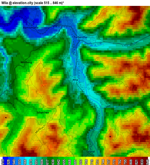 Wila elevation map